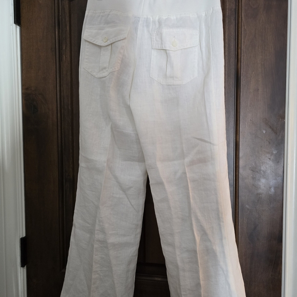 INC International Concepts Cream Linen Pants - Picture 2 of 3